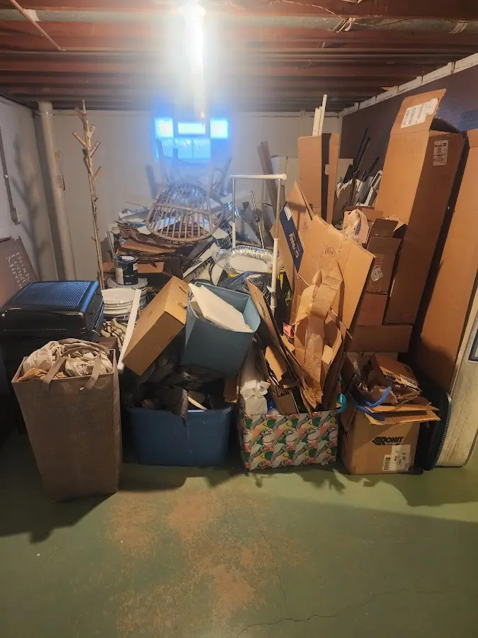 Roll-off dumpster container at job site for 8 Yard Dumpster Rental in Church Hill